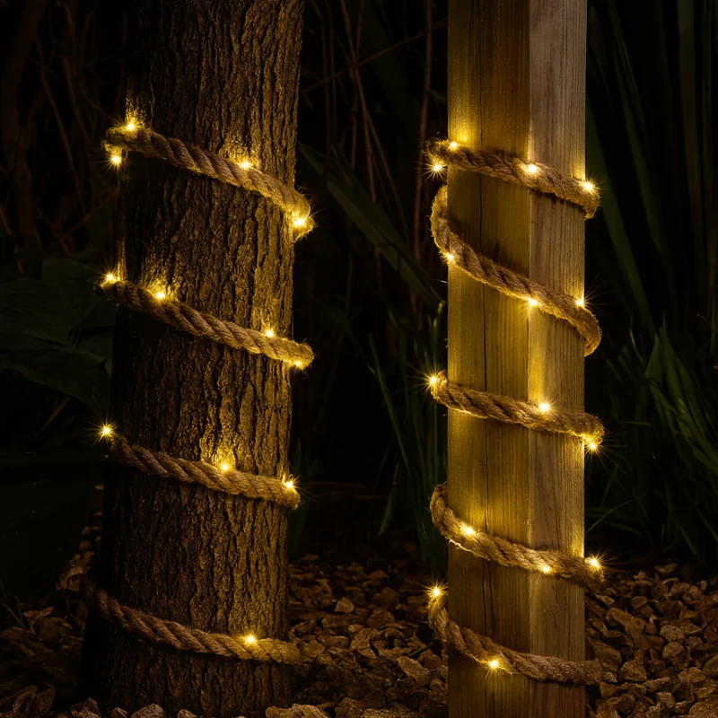 Solar Lichtsnoer Touw 5-10m LED Waterdicht Tuinverlichting Sfeerlampen Outdoor Decoratie Feestverlichting Terras | Sansoti