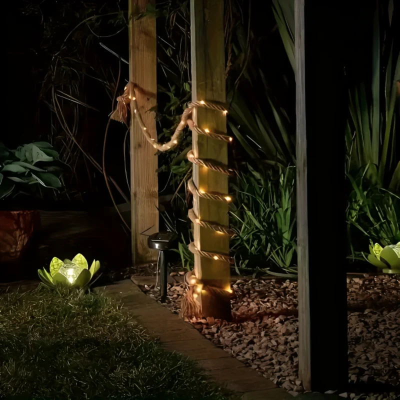Solar Lichtsnoer Touw 5-10m LED Waterdicht Tuinverlichting Sfeerlampen Outdoor Decoratie Feestverlichting Terras | Sansoti