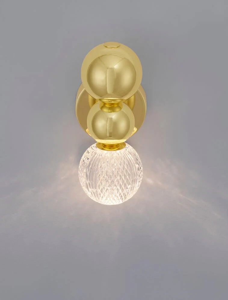 Brille LED Wandleuchte 3200K Gold