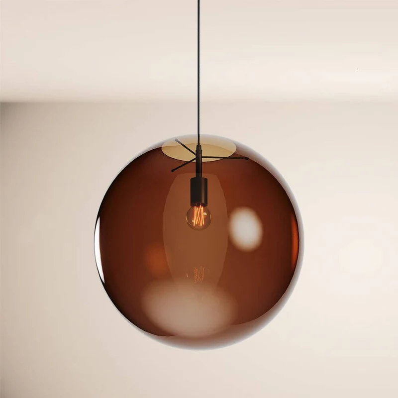s.luce Orb Glaskugel Hängelampe 150cm Aufhängung Schwarz