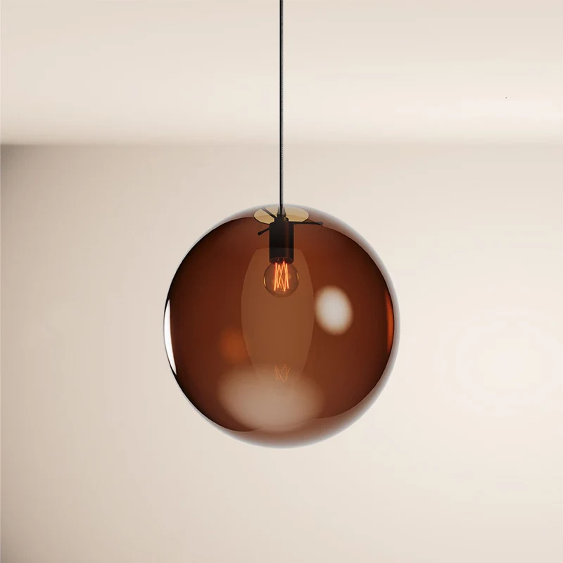 s.luce Orb Glaskugel Galerieleuchte 500cm Aufhängung Schwarz