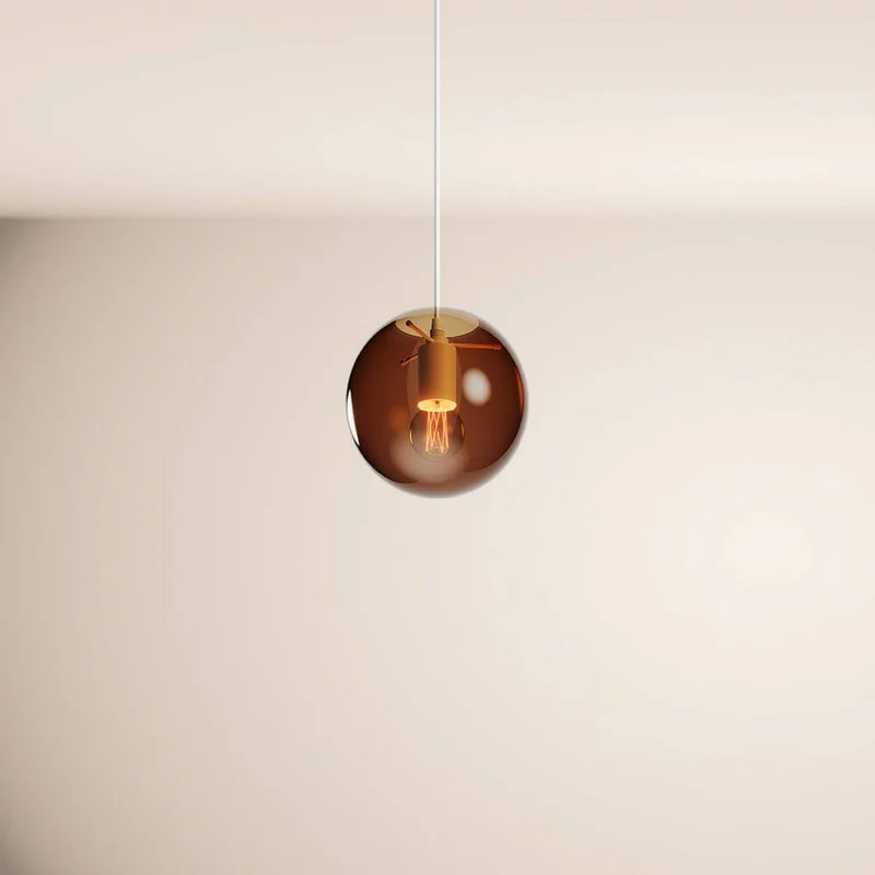 s.luce Orb Glaskugel Pendelleuchte Aufhängung 150cm Weiß