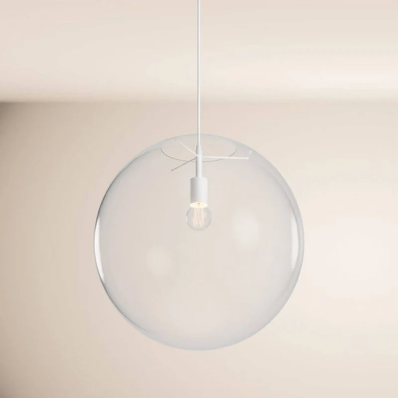 s.luce Orb Glaskugel Pendelleuchte Aufhängung 150cm Weiß