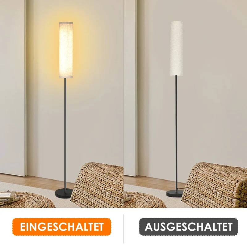 Staande LED-Lamp 170 cm Dimbaar met Afstandsbediening Scandinavisch Hout en Metaal Warm tot Koud Wit | Sansoti