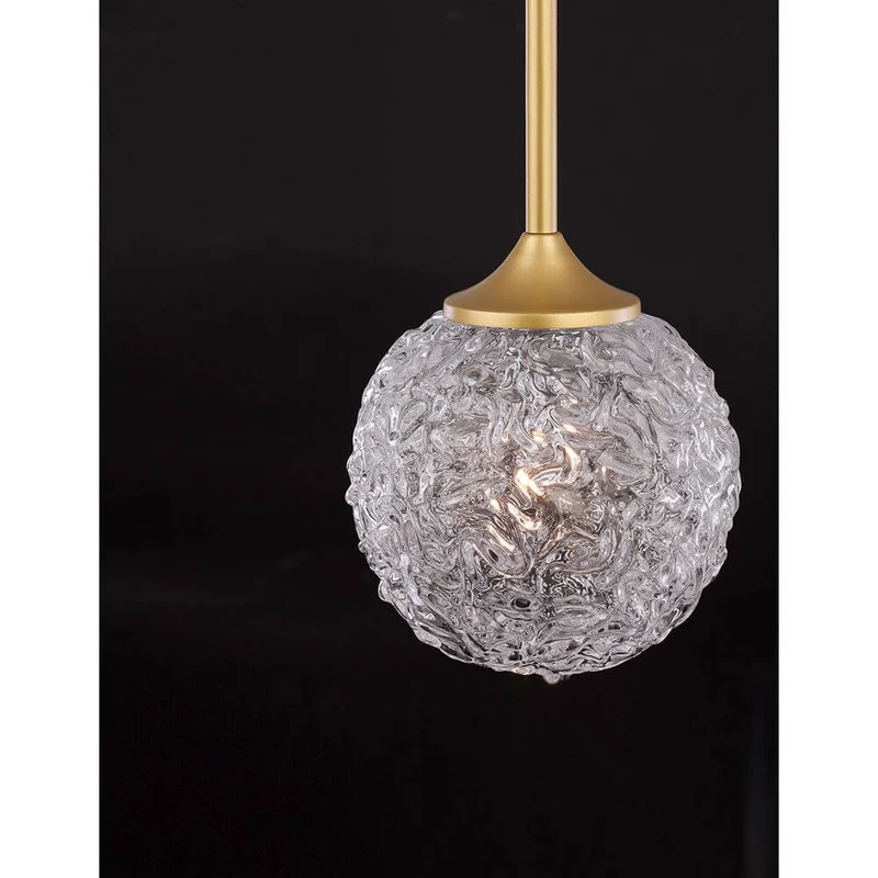 Nova Luce Mirano Kugel Hängelampe Gold, Klar