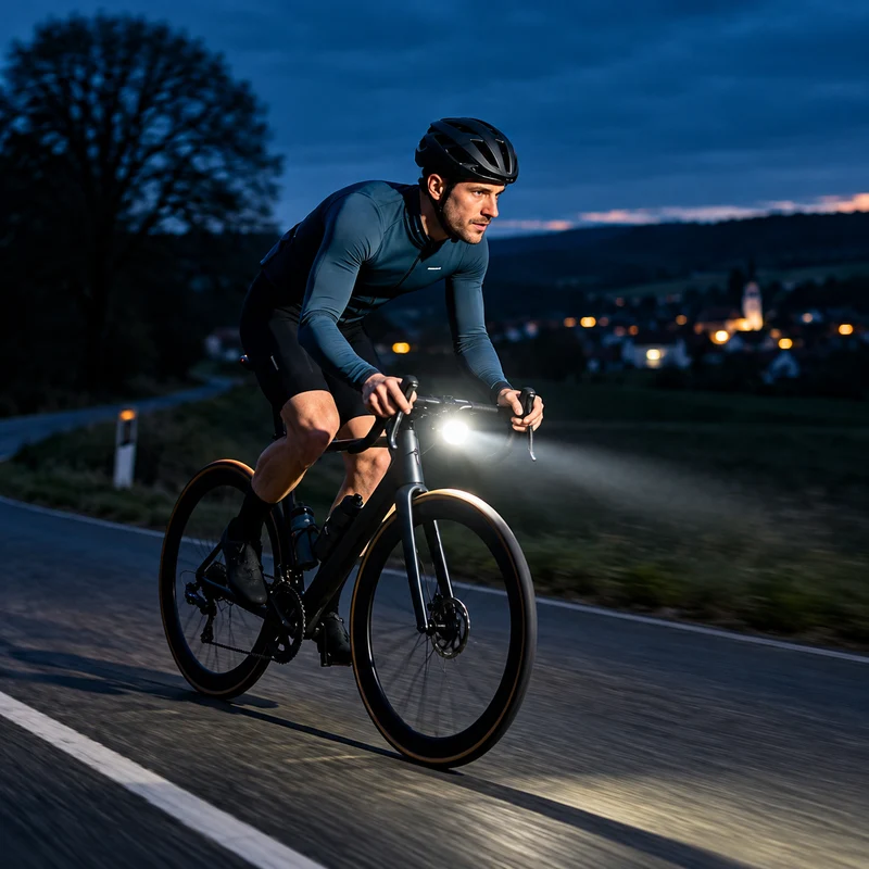 Oplaadbare LED Fietsverlichting Set Verstelbare Lichtbundel Automatische Sensor Digitale Accuweergave Fiets | Sansoti