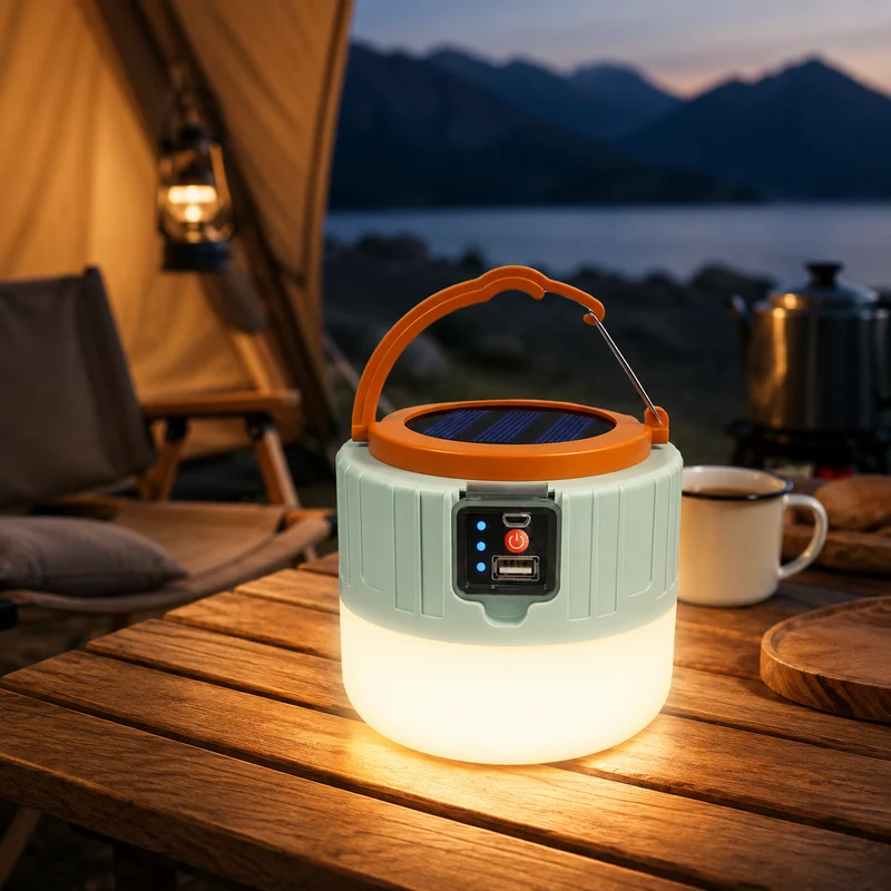 Oplaadbare LED Lantaarn op Zonne-energie met Afstandsbediening Waterdicht voor Camping Tuin Terras Buiten | Sansoti