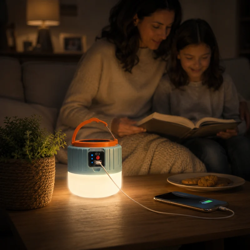 Oplaadbare LED Lantaarn op Zonne-energie met Afstandsbediening Waterdicht voor Camping Tuin Terras Buiten | Sansoti