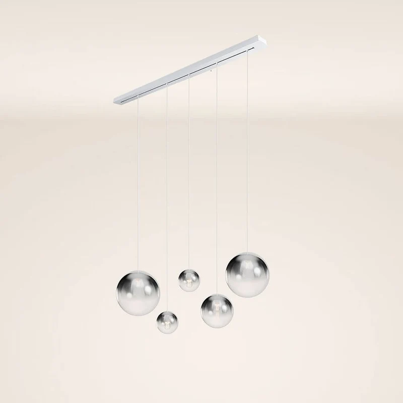 s.luce Orb Esstisch-Hängeleuchte 5-flammig 160cm