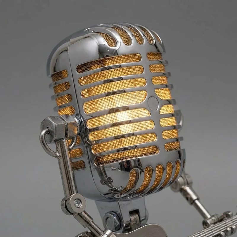 Robotlamp met Gitaar Muzikant LED Tafellamp Warm Licht Decoratie USB Batterij voor Kunstenaar Studio | Sansoti