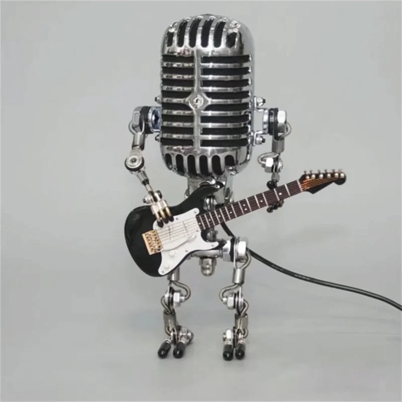 Robotlamp met Gitaar Muzikant LED Tafellamp Warm Licht Decoratie USB Batterij voor Kunstenaar Studio | Sansoti