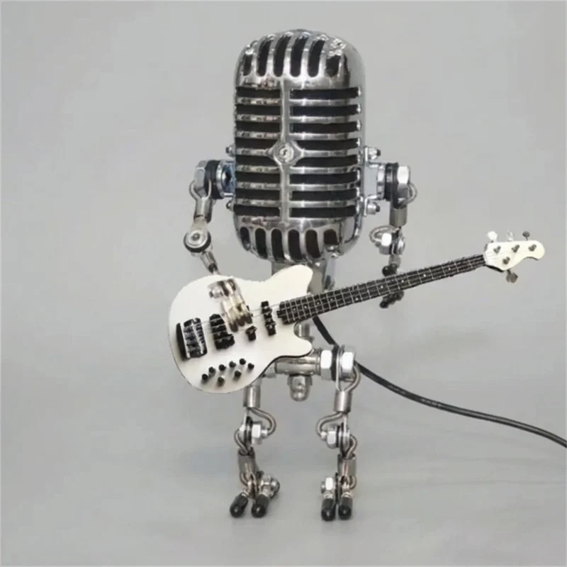 Robotlamp met Gitaar Muzikant LED Tafellamp Warm Licht Decoratie USB Batterij voor Kunstenaar Studio | Sansoti