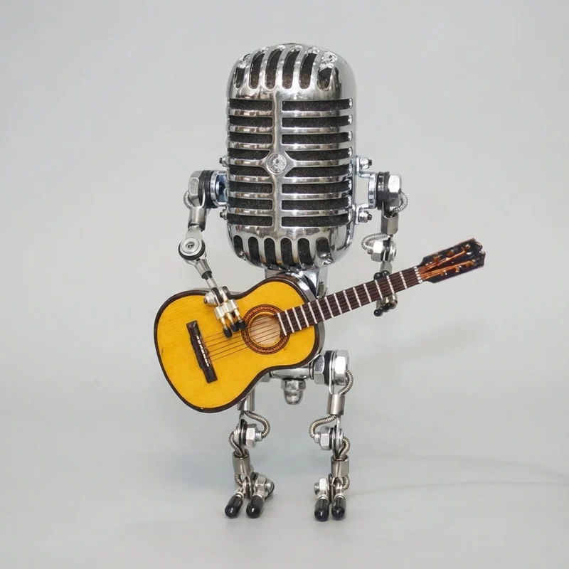 Robotlamp met Gitaar Muzikant LED Tafellamp Warm Licht Decoratie USB Batterij voor Kunstenaar Studio | Sansoti