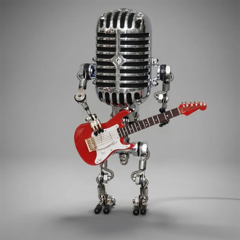 Robotlamp met Gitaar Muzikant LED Tafellamp Warm Licht Decoratie USB Batterij voor Kunstenaar Studio | Sansoti