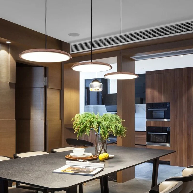 Scandinavische LED Plafondlamp Ronde Hanglamp Metaal Acryl Nordisch Design Woonkamer Eetkamer Hal Slaapkamer | Sansoti