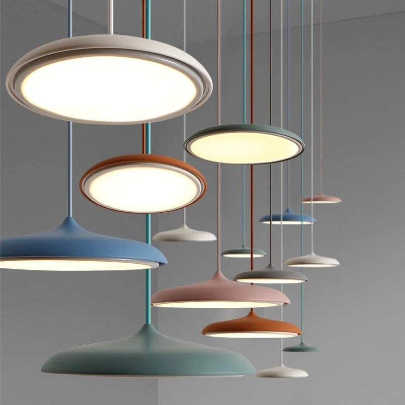 Scandinavische LED Plafondlamp Ronde Hanglamp Metaal Acryl Nordisch Design Woonkamer Eetkamer Hal Slaapkamer | Sansoti