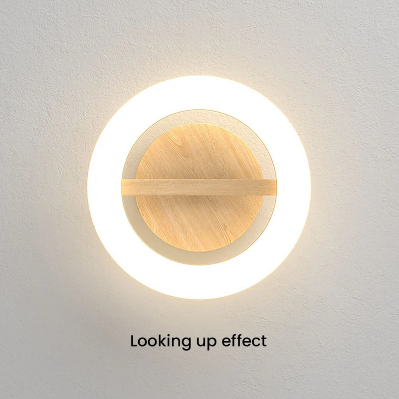 LED Plafondlamp Disc Rond Metaal Hout Modern Stijlvol Energiezuinig Hal Slaapkamer Eetkamer Verlichting | Sansoti