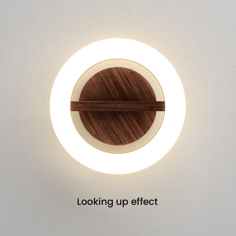 LED Plafondlamp Disc Rond Metaal Hout Modern Stijlvol Energiezuinig Hal Slaapkamer Eetkamer Verlichting | Sansoti