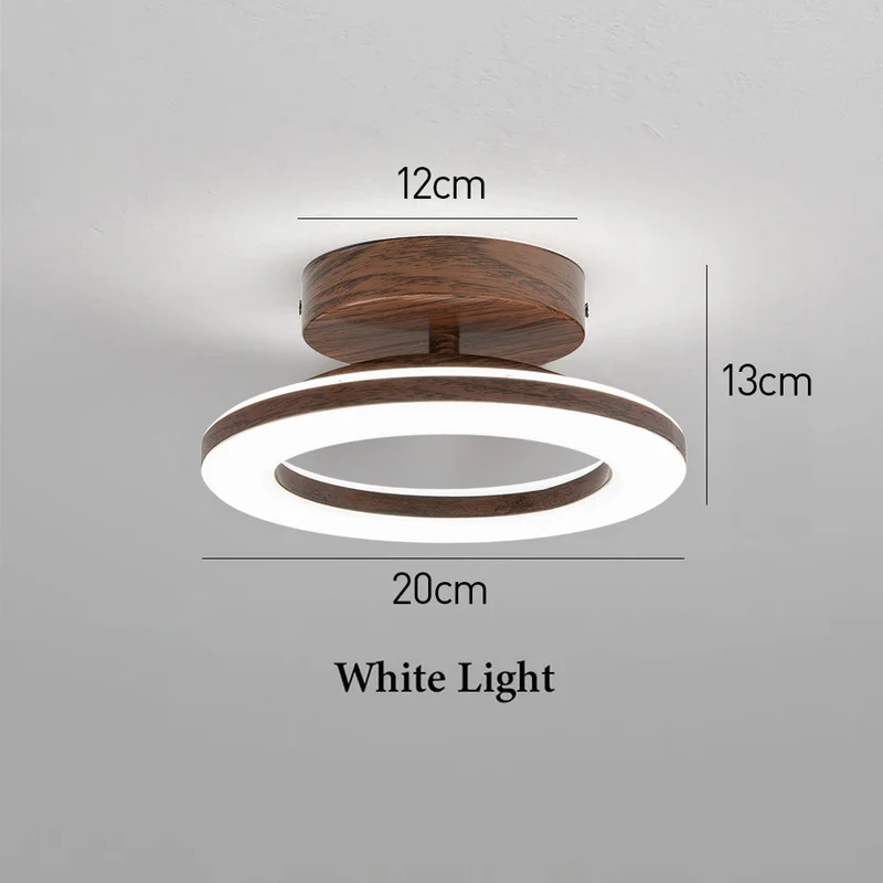 LED Plafondlamp Disc Rond Metaal Hout Modern Stijlvol Energiezuinig Hal Slaapkamer Eetkamer Verlichting | Sansoti