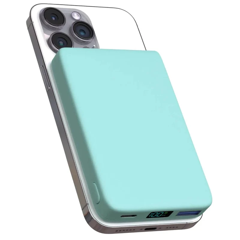 Draadloze Magnetische Powerbank 5000-10000 mAh iPhone Oplaadstation Compact Snel Laden Onderweg Reis | Sansoti