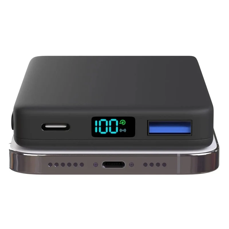 Draadloze Magnetische Powerbank 5000-10000 mAh iPhone Oplaadstation Compact Snel Laden Onderweg Reis | Sansoti