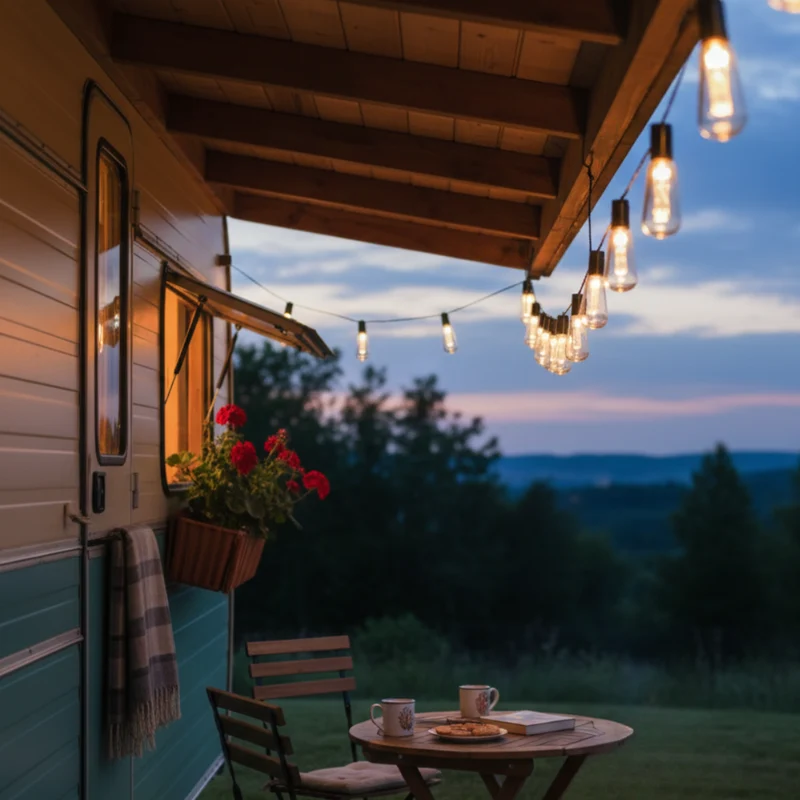 Zonne-energie Lichtsnoer Vintage Edison LED 10 Meter Waterdicht IP65 Sfeerverlichting Tuin Terras Camping | Sansoti