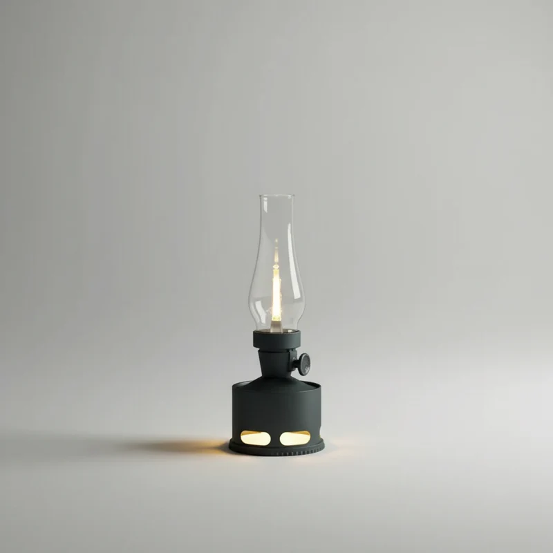 Oplaadbare Vintage Lantaarn LED met Kantelbeveiliging en Blaas-Uitfunctie 4000mAh Batterij 10 Lichtstanden | Sansoti