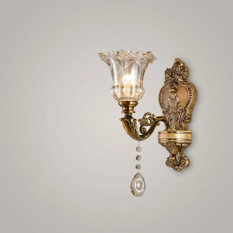 Wandlamp Vintage Goudkleurig Metaal Instelbaar Licht E14 Fitting Klassieke Stijl Sfeerlamp Woonkamer | Sansoti