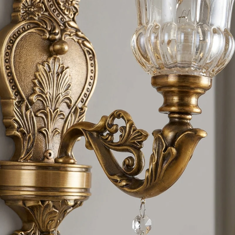 Wandlamp Vintage Goudkleurig Metaal Instelbaar Licht E14 Fitting Klassieke Stijl Sfeerlamp Woonkamer | Sansoti