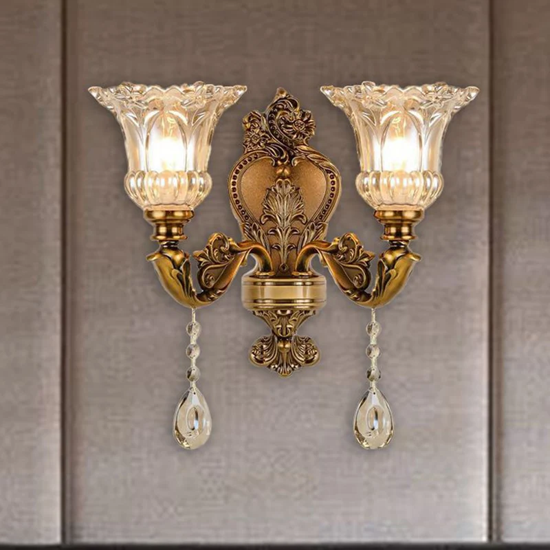 Wandlamp Vintage Goudkleurig Metaal Instelbaar Licht E14 Fitting Klassieke Stijl Sfeerlamp Woonkamer | Sansoti