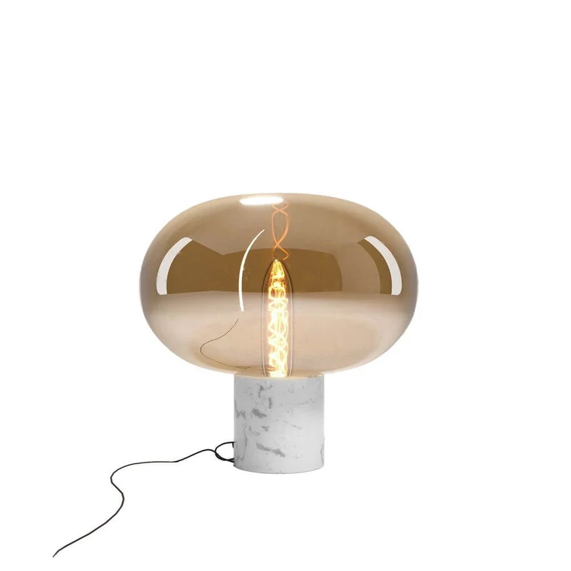 Tischleuchte Moonstone Marmor Ø 45cm