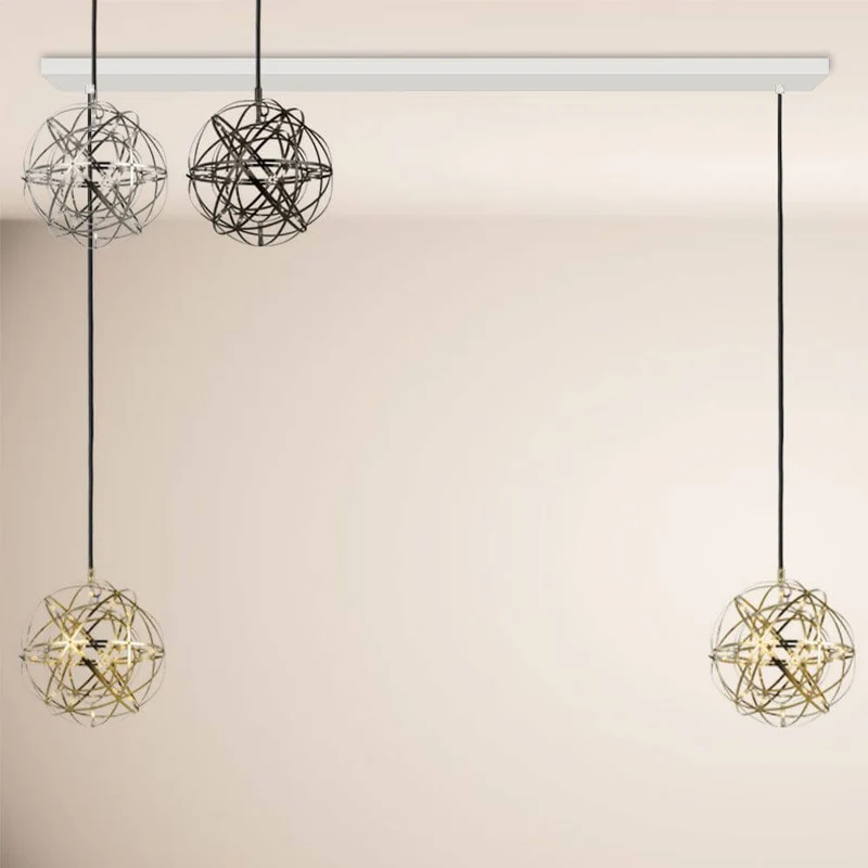 s.luce Atom LED Esstisch-Pendelleuchte 2 bis 5-flammig Balken 120cm