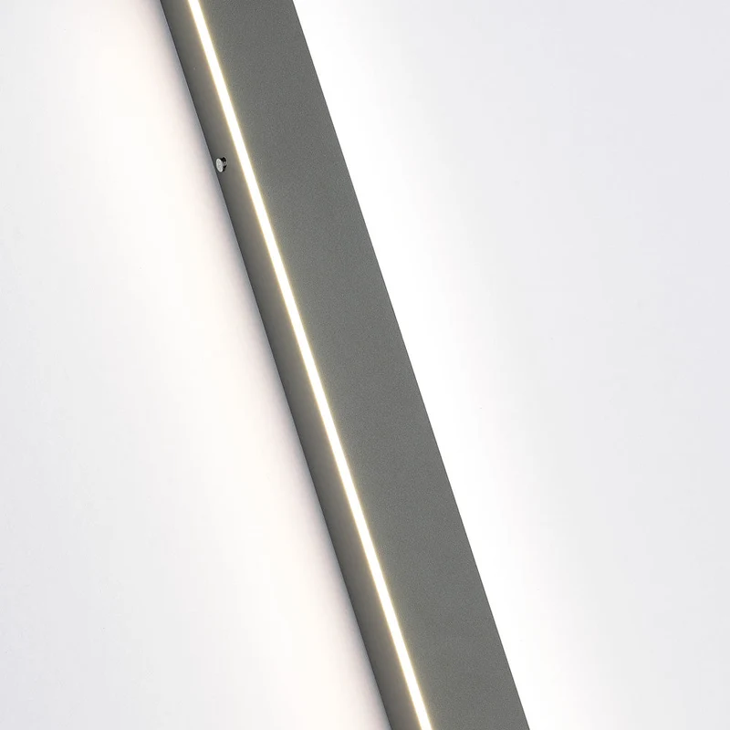 Buitenwandlamp LED Lineair Metaal Acryl IP65 Tuin Gang Zwart 30-200cm Dimbaar | Sansoti