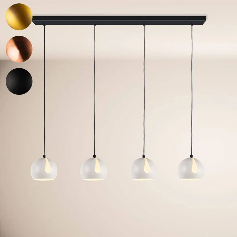 s.luce Ball Esstisch-Pendelleuchte drehbarer Schirm Ø 20cm 160cm Baldachin