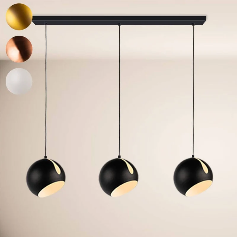 s.luce Ball Esstisch-Hängelampe Ø 30cm drehbarer Schirm 120cm