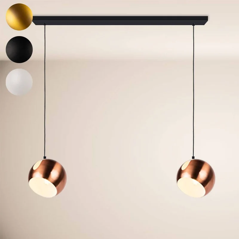 s.luce Ball Esstisch-Hängelampe Ø 30cm drehbarer Schirm 120cm