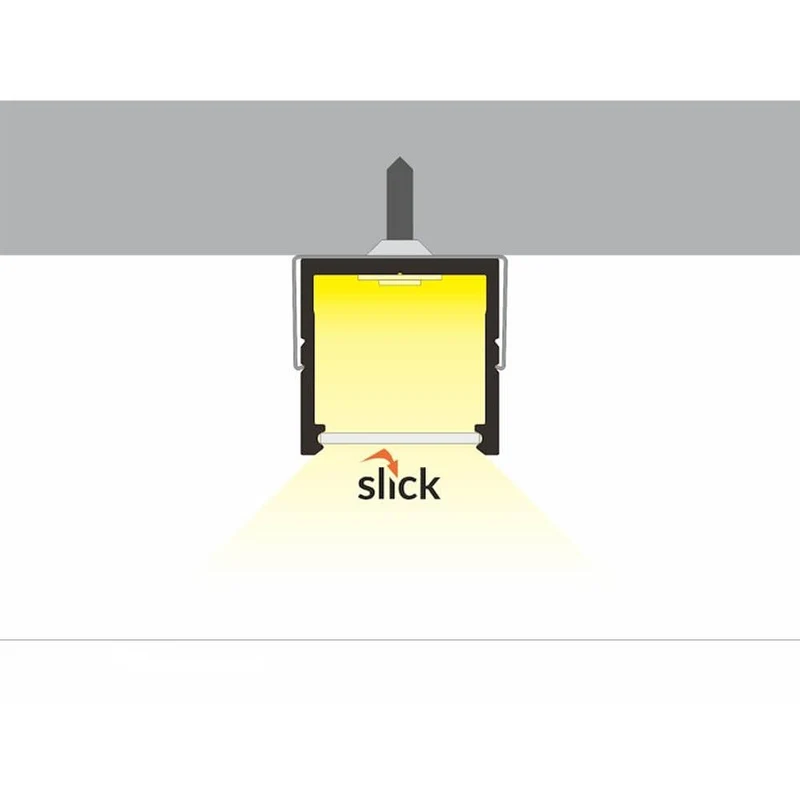 Aufbauprofil micro XL 200cm Alu-eloxiert ohne Abdeckung