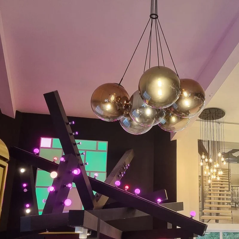 s.luce Orb Cluster Glaskugel Galerielampe Hängeleuchte 3-flammig