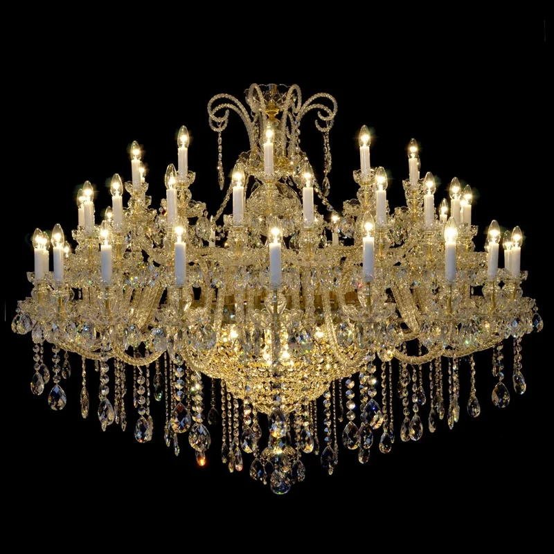 Casa Padrino Luxus Barock Kristall Kronleuchter Gold Ø 180 x H. 150 cm - Prunkvolle Messing Kronleuchter mit böhmischem Kristallglas - Barock Möbel - Edel & Prunkvoll