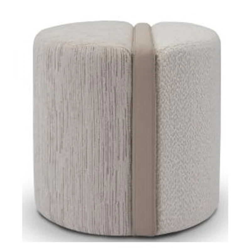 Casa Padrino Luxus Hocker 46 x 45.5 x H. 44 cm - Hocker mit Echtleder Bezug - Moderne Wohnzimmer Möbel - Luxus Qualität
