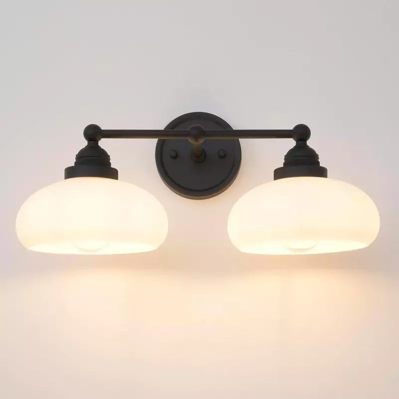 Vintage Wandlamp Melkwit Glas Industriële Stijl Verlichting Slaapkamer Gang | Sansoti