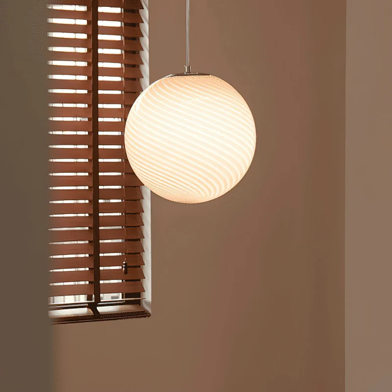 Glazen Hanglamp met Gedraaide Vorm – Handgeblazen Designverlichting voor Keukeneiland en Eetruimte | Sansoti