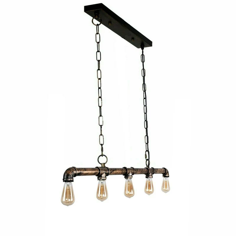 Hanglamp Industrieel Steampunk Waterpijp Koper Ijzer 110cm Vintage Plafondlamp Retro
