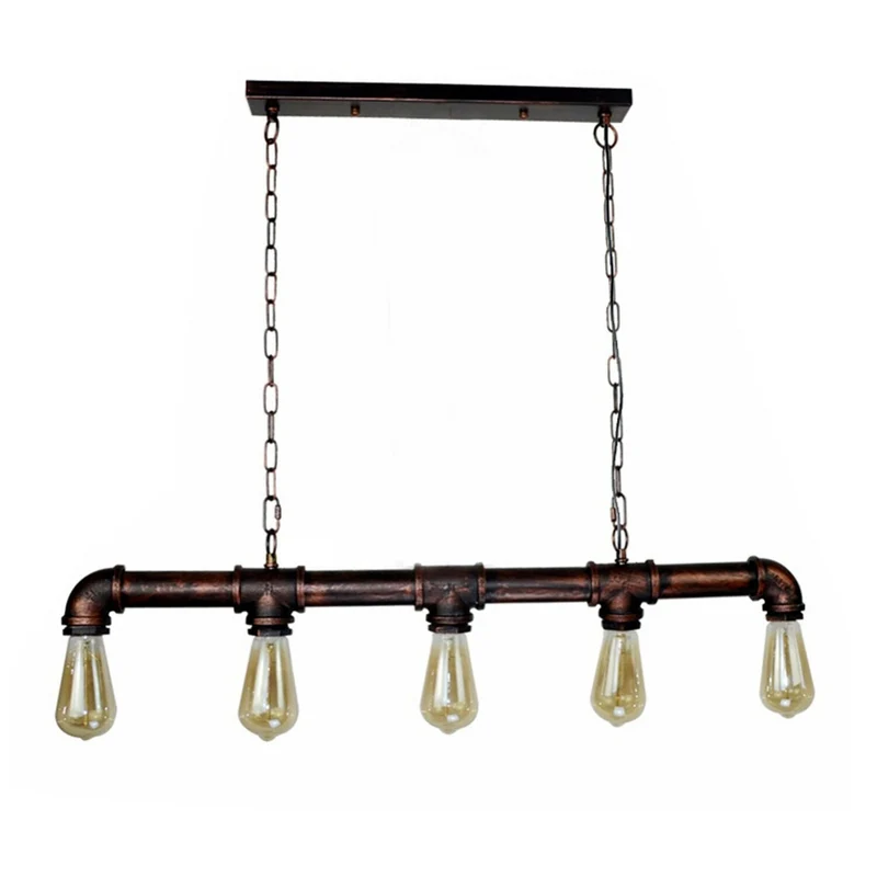 Hanglamp Industrieel Steampunk Waterpijp Koper Ijzer 110cm Vintage Plafondlamp Retro