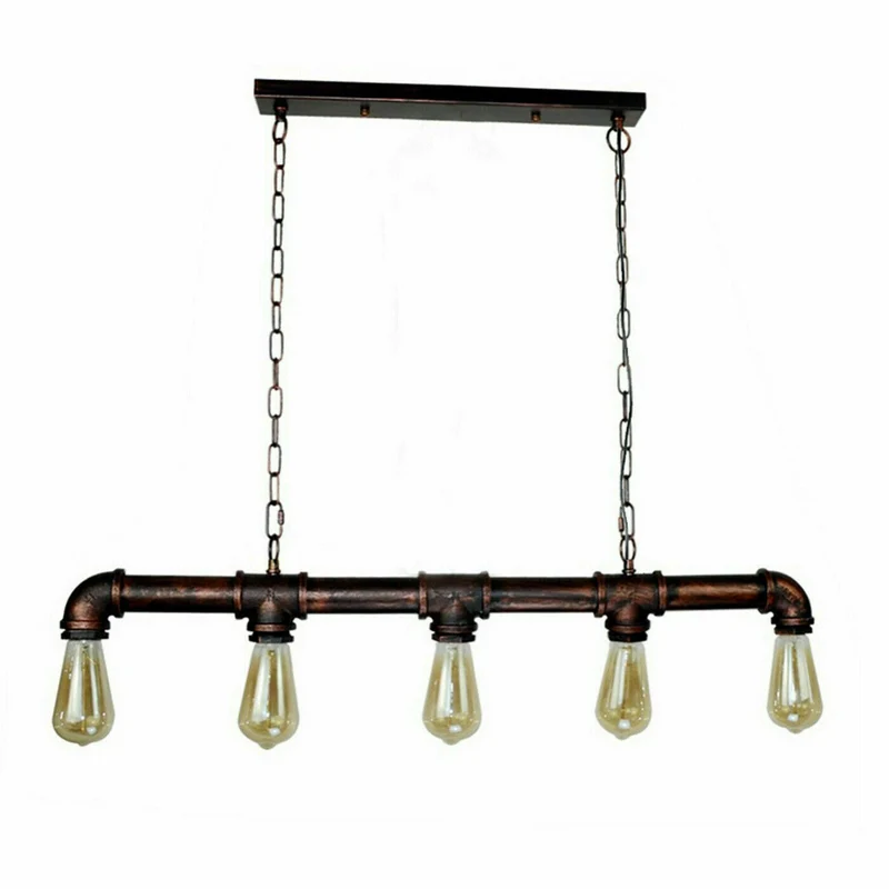 Hanglamp Industrieel Steampunk Waterpijp Koper Ijzer 110cm Vintage Plafondlamp Retro