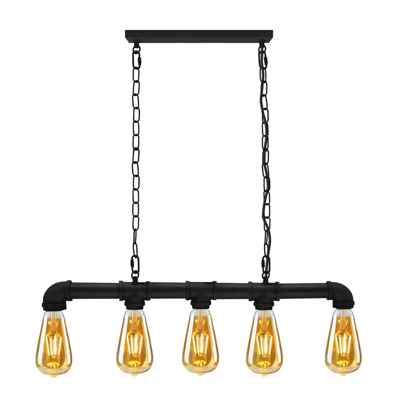 Hanglamp Industrieel Steampunk Waterpijp Koper Ijzer 110cm Vintage Plafondlamp Retro