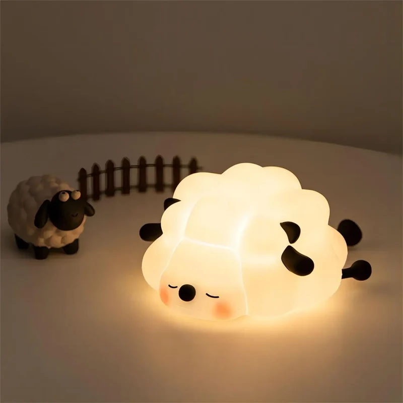 Nachtlampje Dieren LED Nachtverlichting Zacht Siliconen USB Oplaadbaar Timer Sfeerverlichting Kinderkamer | Sansoti