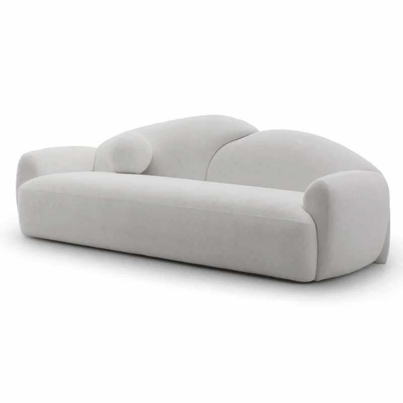 Casa Padrino Luxus Wohnzimmer & Hotel Sofa Grau 246 cm - Wohnzimmer & Hotel Möbel - Luxus Möbel