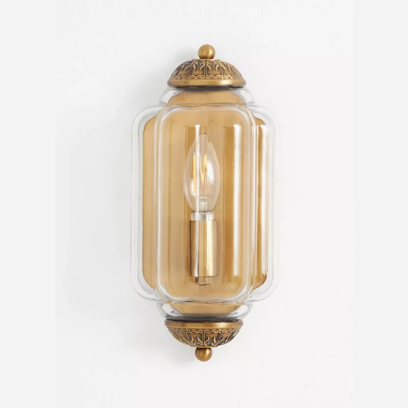 Vintage Wandlamp met Melkglazen Kap en Antieke Afwerking voor Sfeervolle Verlichting | Sansoti