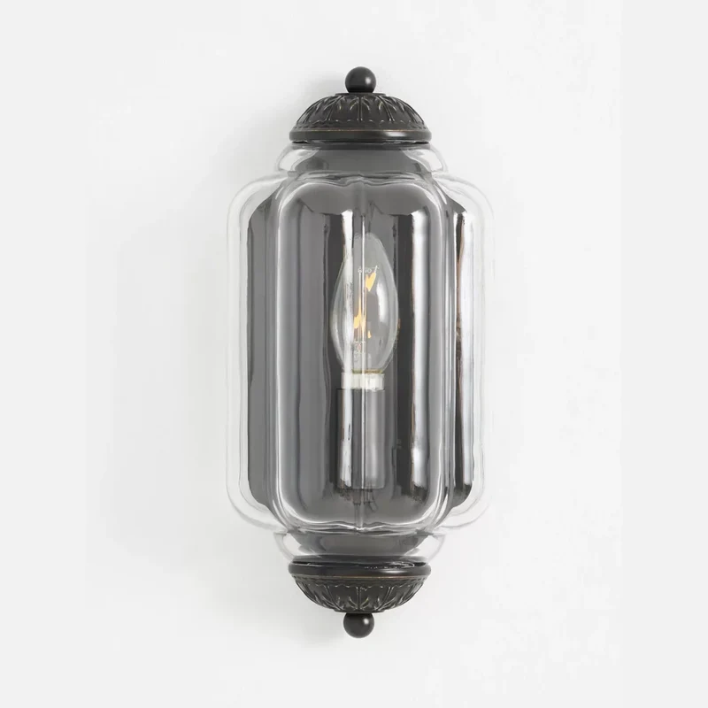 Vintage Wandlamp met Melkglazen Kap en Antieke Afwerking voor Sfeervolle Verlichting | Sansoti